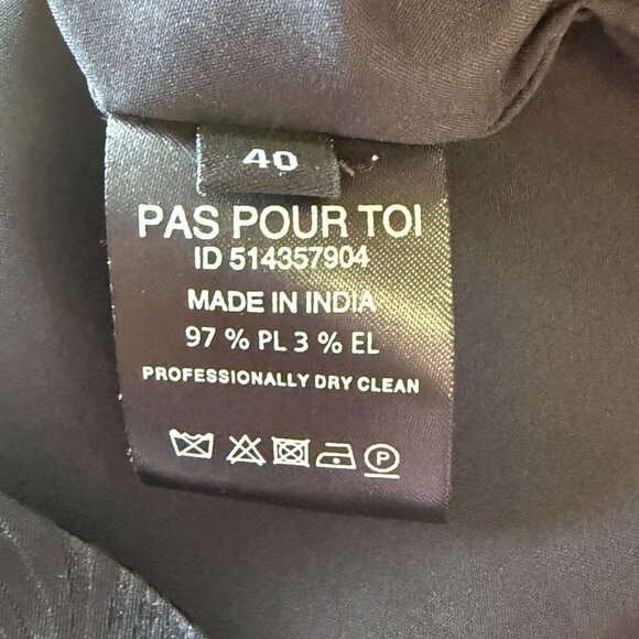 Pas Pour Toi by Dodo Bar Or Black Cocktail Dress With Embellishment Size 40/8 - Picture 8 of 9